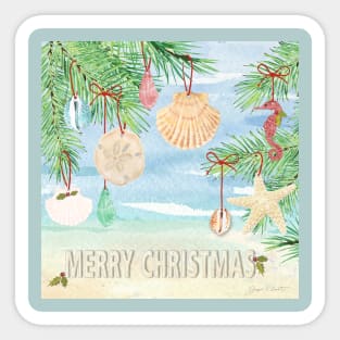 Coastal Christmas E Sticker